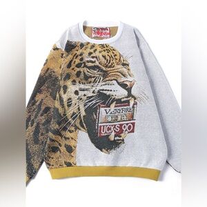 Mens Jaguar Crewneck Sweater Sweatshirt Pullover